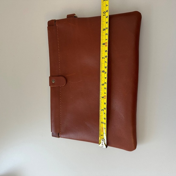 GiGi New York Brown Leather Clutch Bag